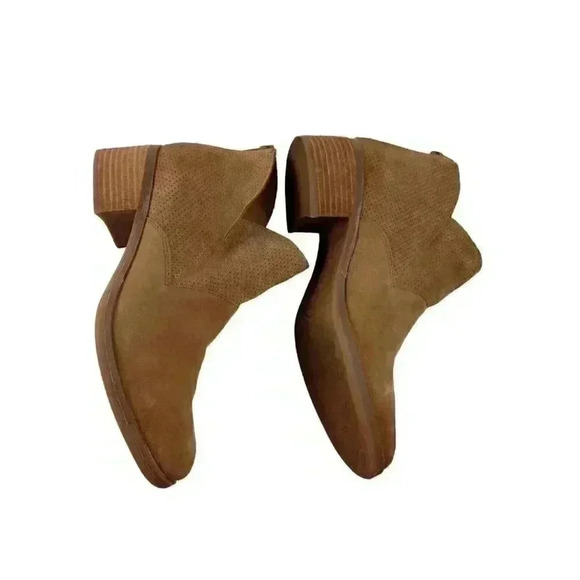 KORKS Womens Maldon tan Suede Ankle Almond Toe Booties Shoes US 8M - Picture 8 of 9